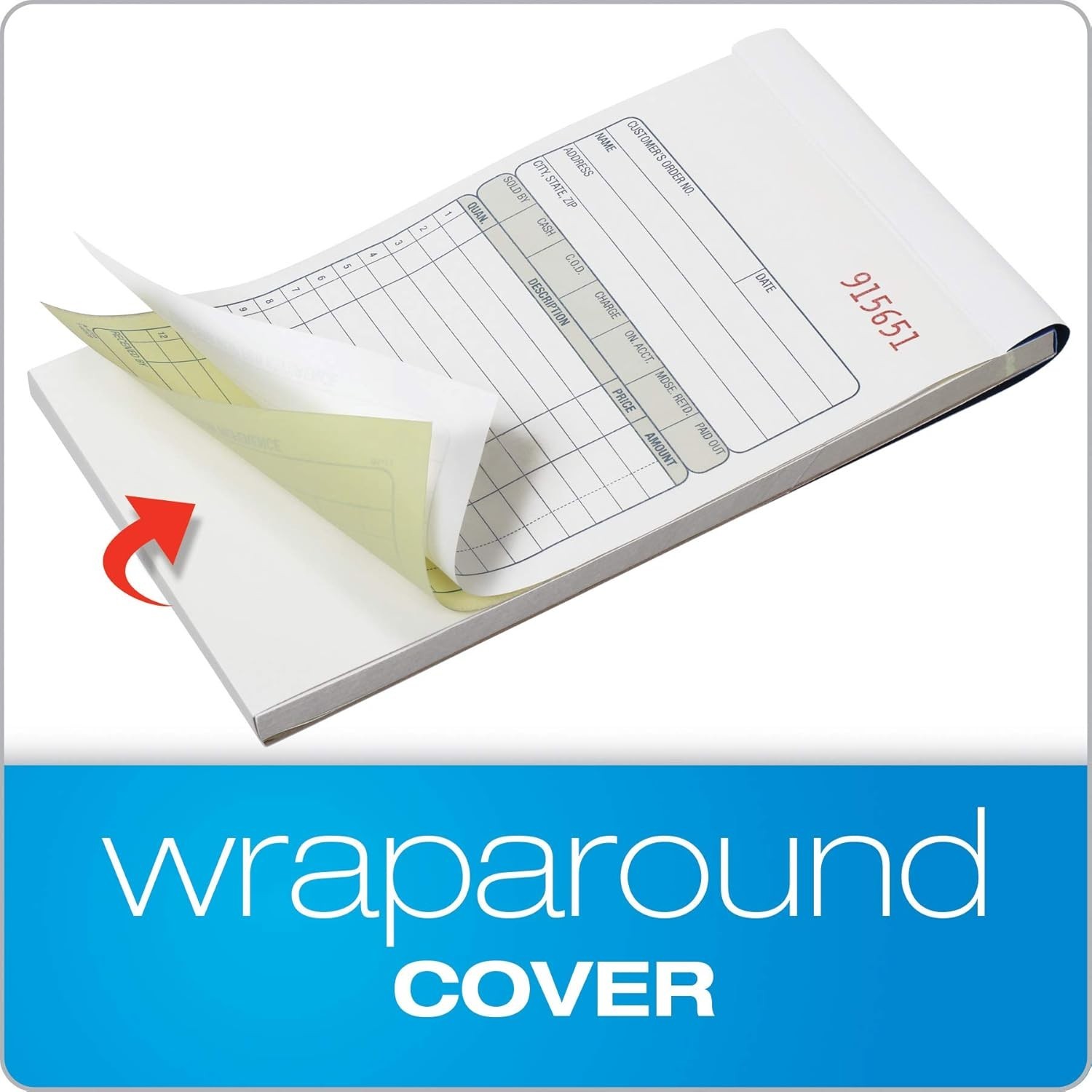 Easy-To-Use Carbonless Sales Order Books – 3 Pack, 50 Sets, Customizable Header