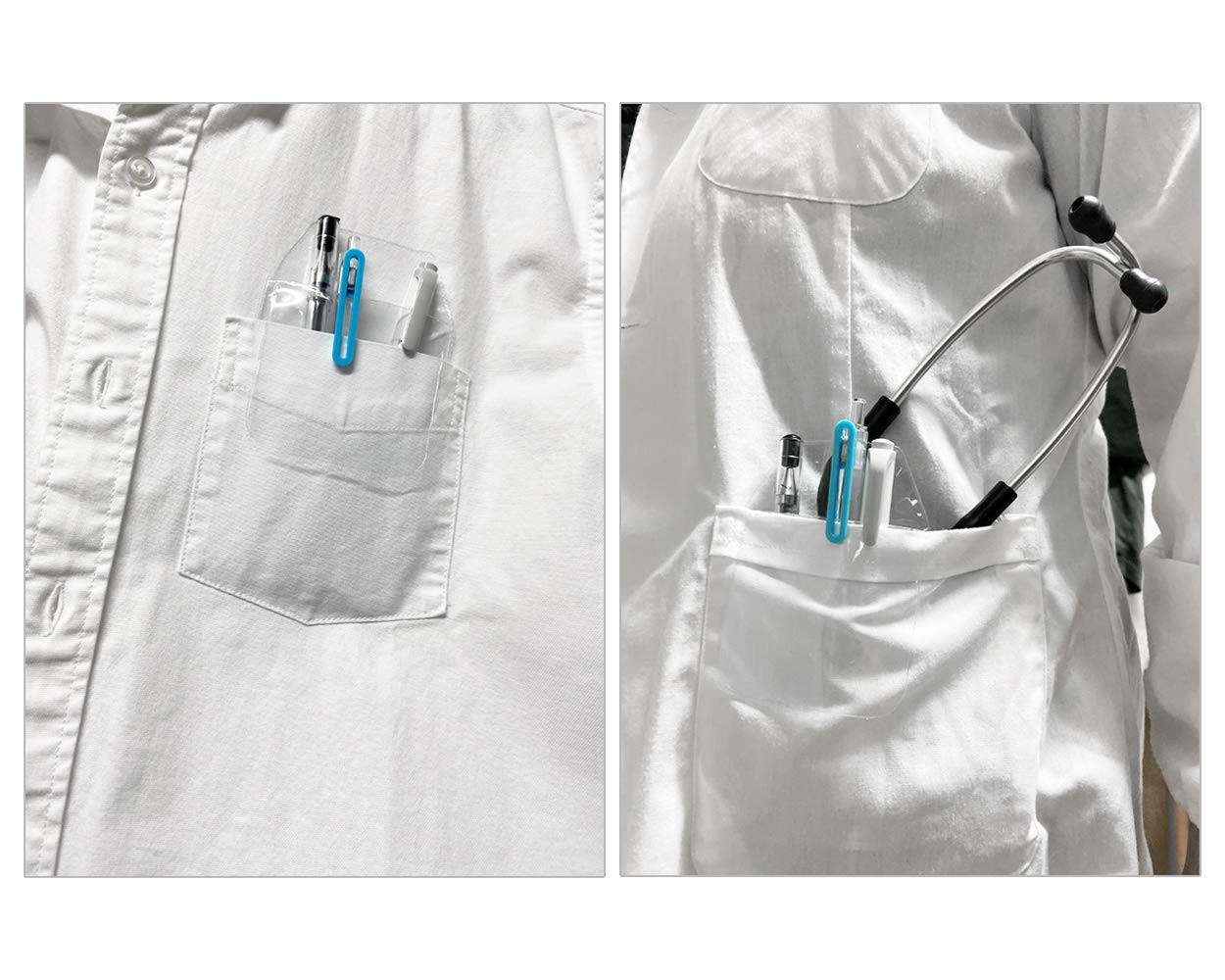 DS. DISTINCTIVE STYLE Shirt Pocket Protector 10 15.6 cm (L) x 8.5 (W), Clear