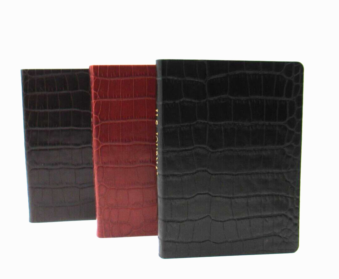 United States Travel Journal 6″ Soft Leather Cover Graphic Image 1995 Croc RED
