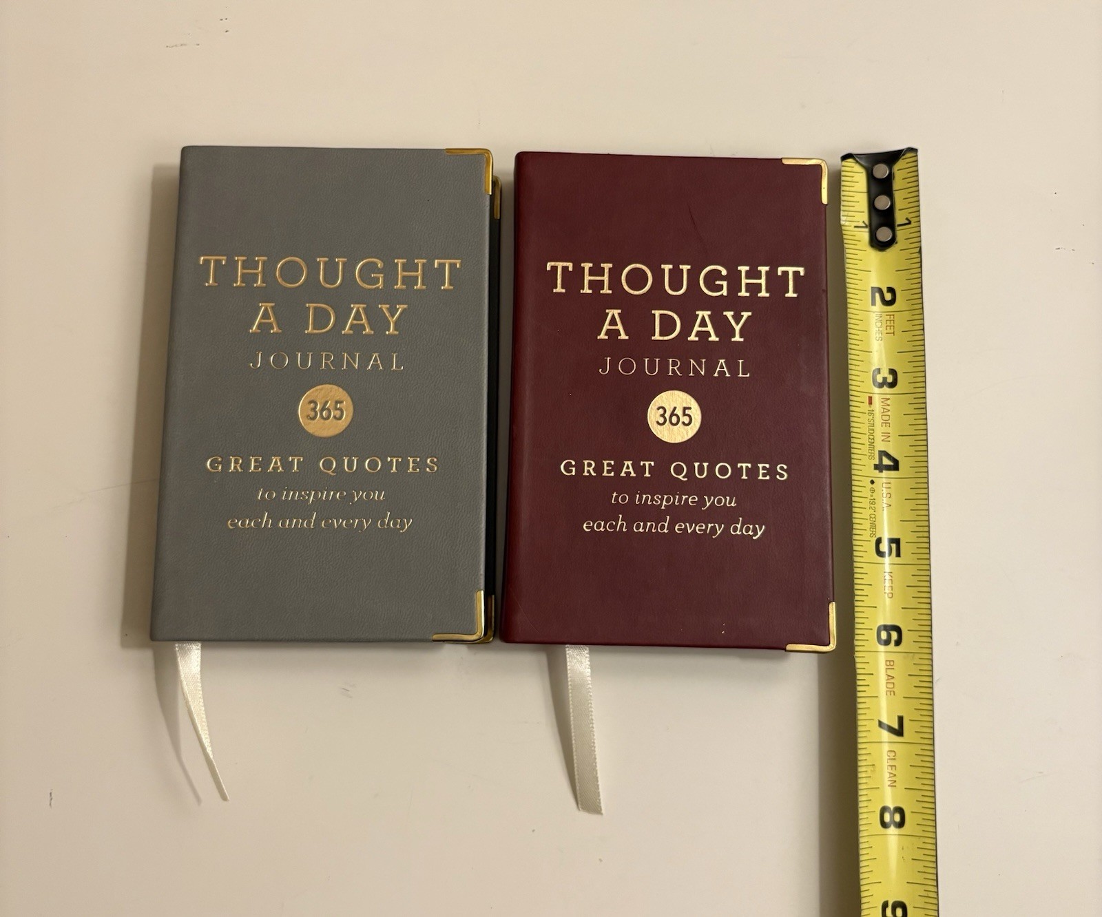 Pocket Journals inspiring Quotes 365 Gray & Burgundy Faux Leather Illustrated