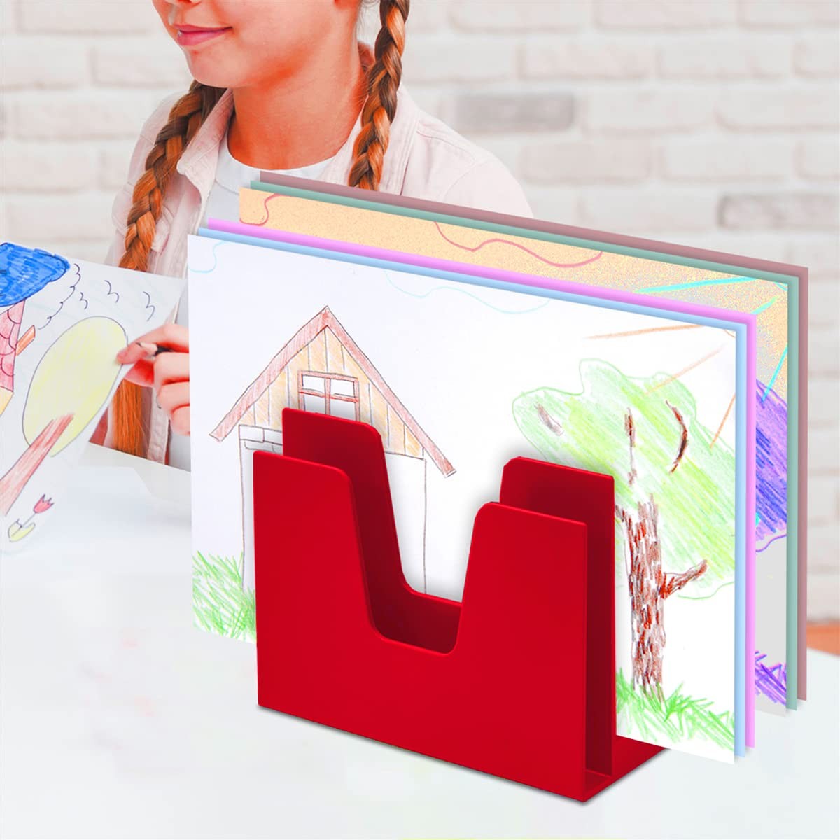 5 Section Incline File Sorter Organizer, Mail, Folder, Letter Desk Organizer,…