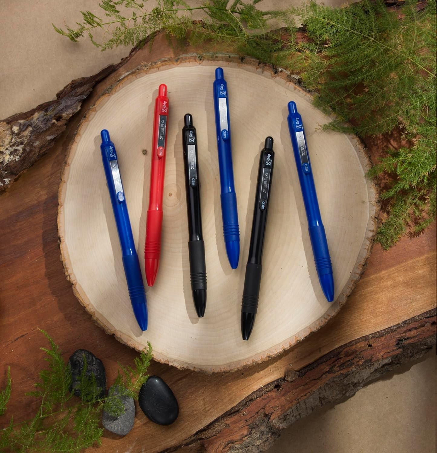 Zebra Pen Z-Grip Recycled Retractable Ballpoint 1 Count (Pack of 24), Blue E