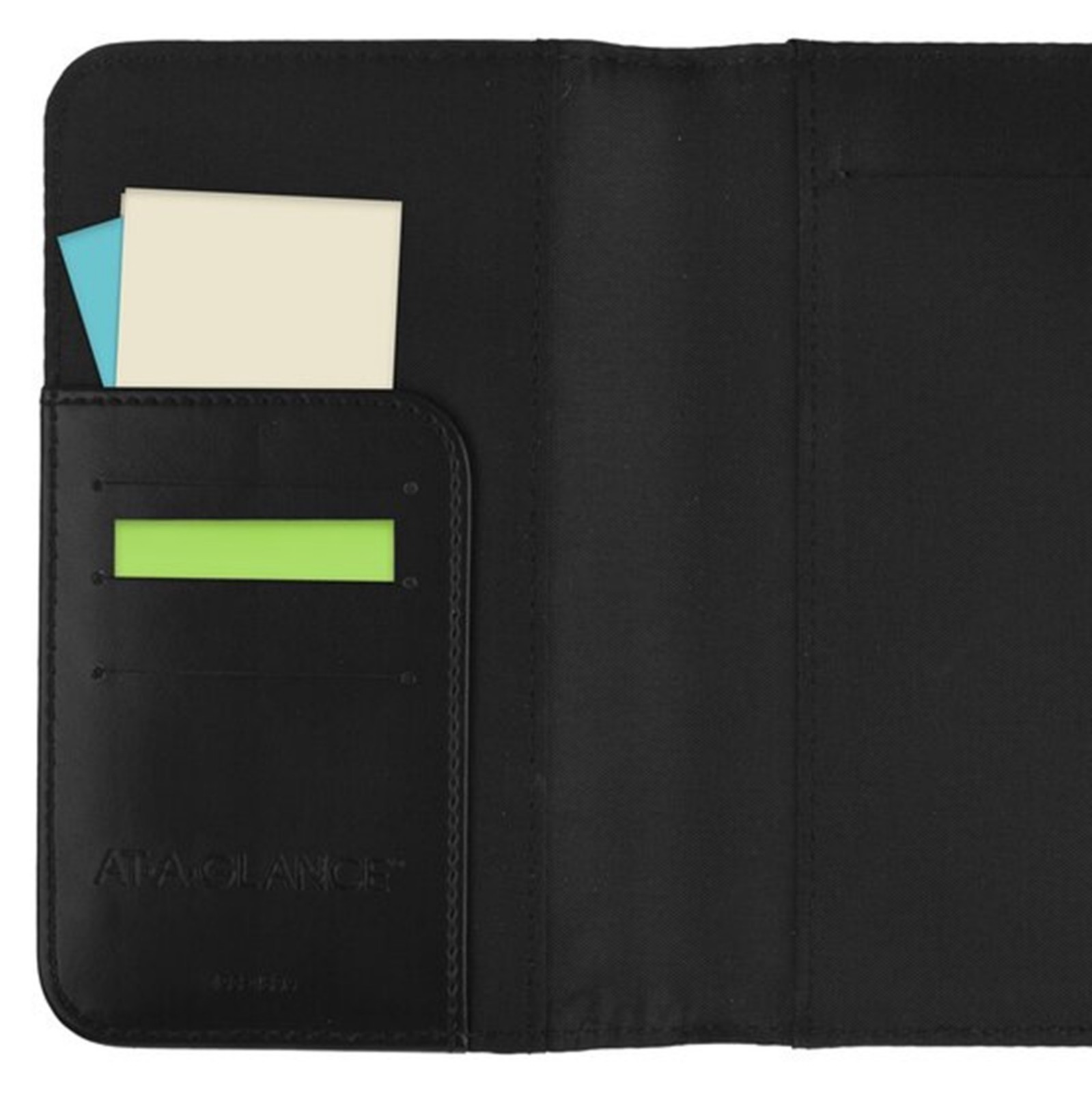 AT-A-GLANCE Undated Windsor Slim Profile Monthly Set, Black Pocket, 3-1/2×6-1/2″