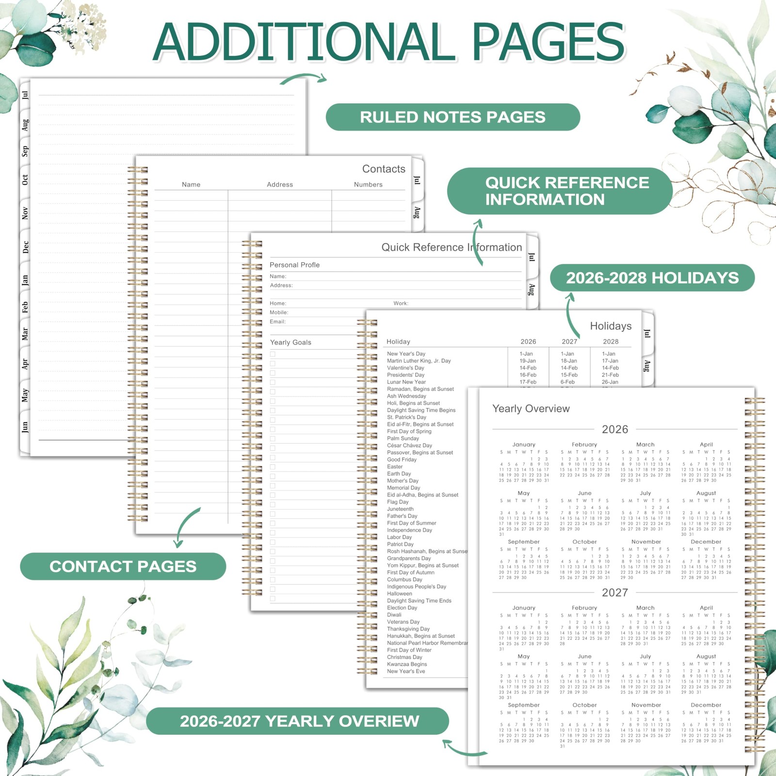 Planner 2026-2027 – 9″ x 11″ Planner 2026-2027 Weekly and Monthly, from JUL. …
