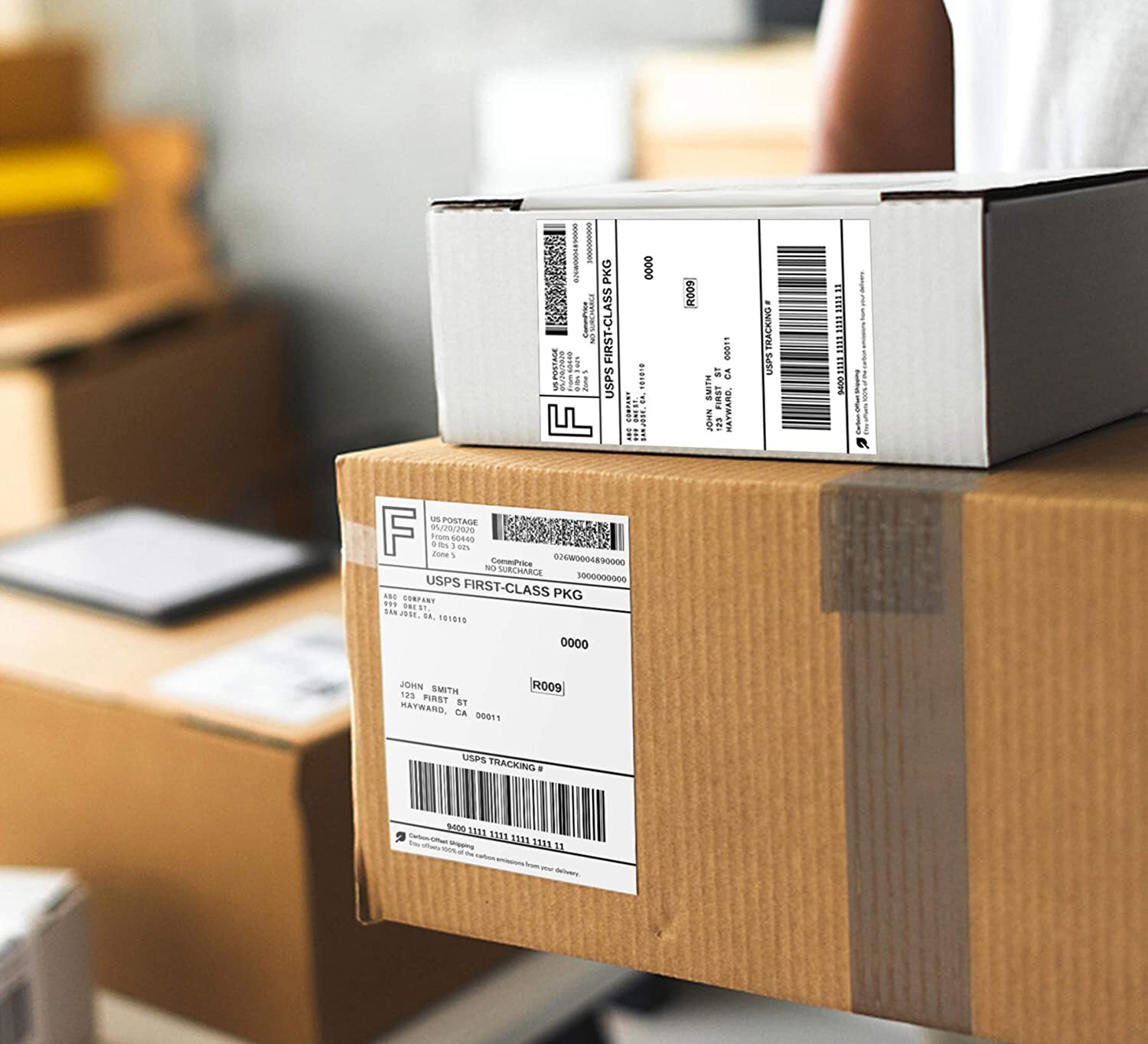 500-10000 Shipping Labels Fanfold 4×6 Direct Thermal for Zebra Rollo Printer UPS