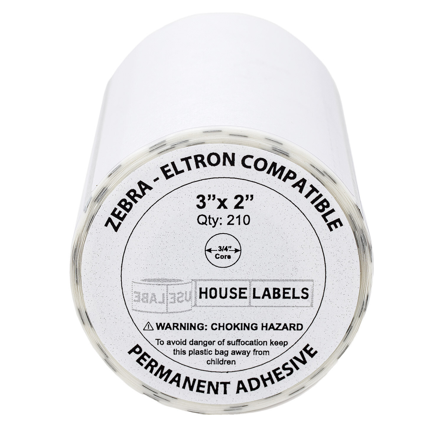 3″x2″ Direct Thermal Labels Mobile 0.75″ Core Perforated 210 labels per 2 Rolls