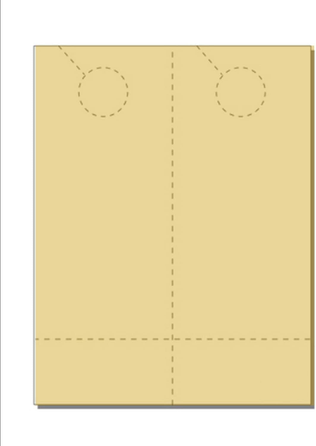 Door Hangers w Coupon, 2-UP Perfed on 8.5″ x 11″ Gold 67-lb Vellum – 250 Sheets