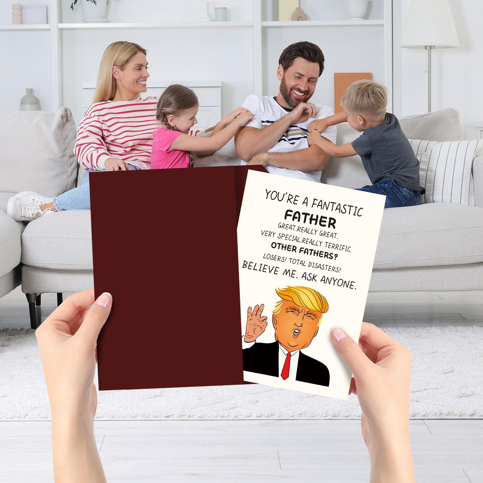 Funny Fathers Day Card Gifts Trump Humorous Joke Greeting Card For Dad