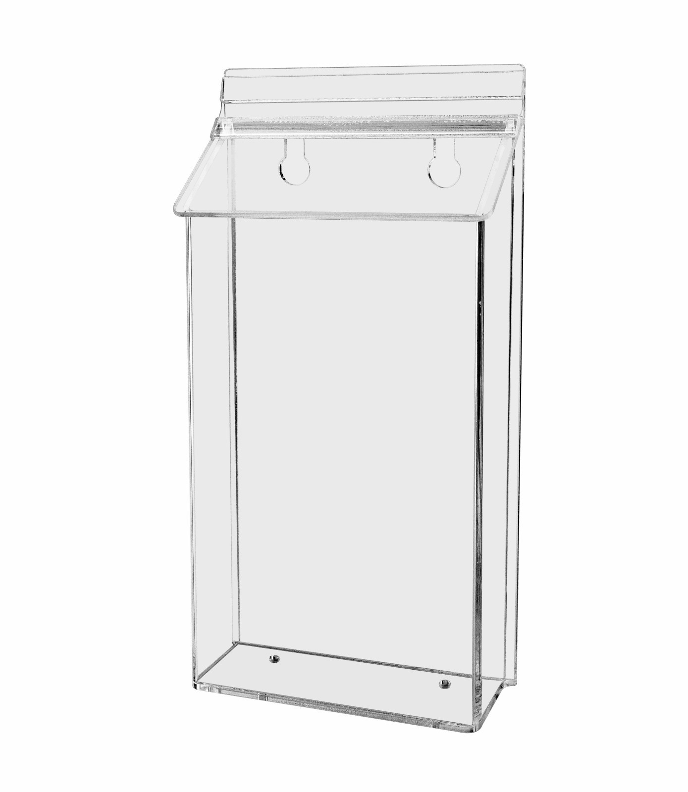 6 Pack 6″W x 9″H Outdoor Bifold Holder Wall Mount Brochure Box with Lid