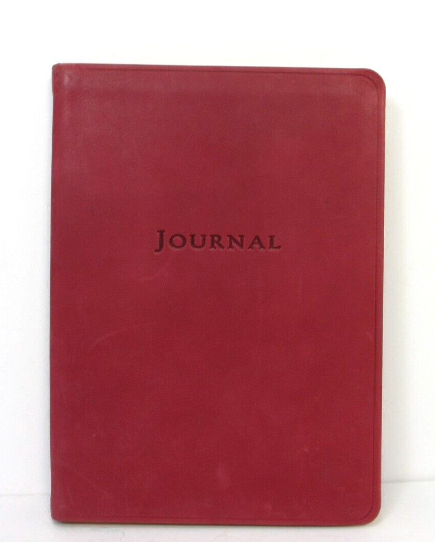 Journal Diary Leather 7″ Soft Cover 224 Lined Pages Graphic Image $70 Cranberry