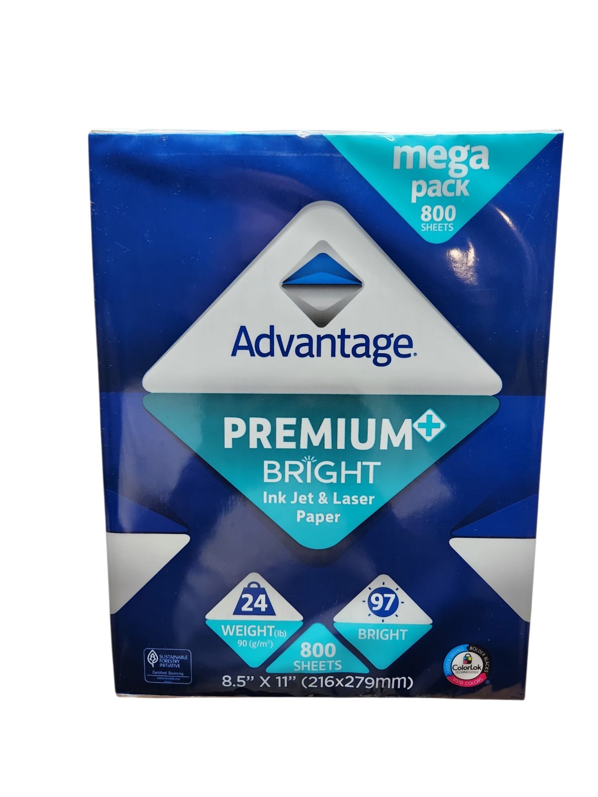 Advantage Multi Purpose Premium Bright Ink Jet/ laser Paper 8.5” X 11″ 800 ct.