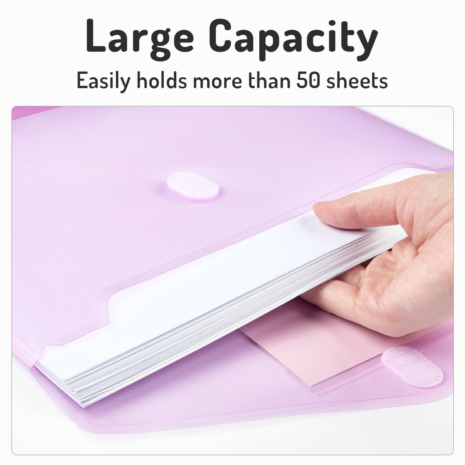 Binder Pocket, 10 Pack Super Heavyweight Plastic Folders with Tight Closure, …