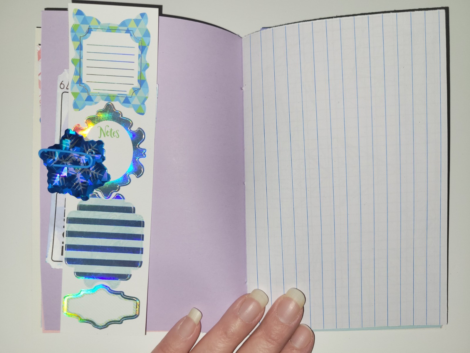 Handmade Mini Greeting Card Junk Journals 2-pack Winter Pastel