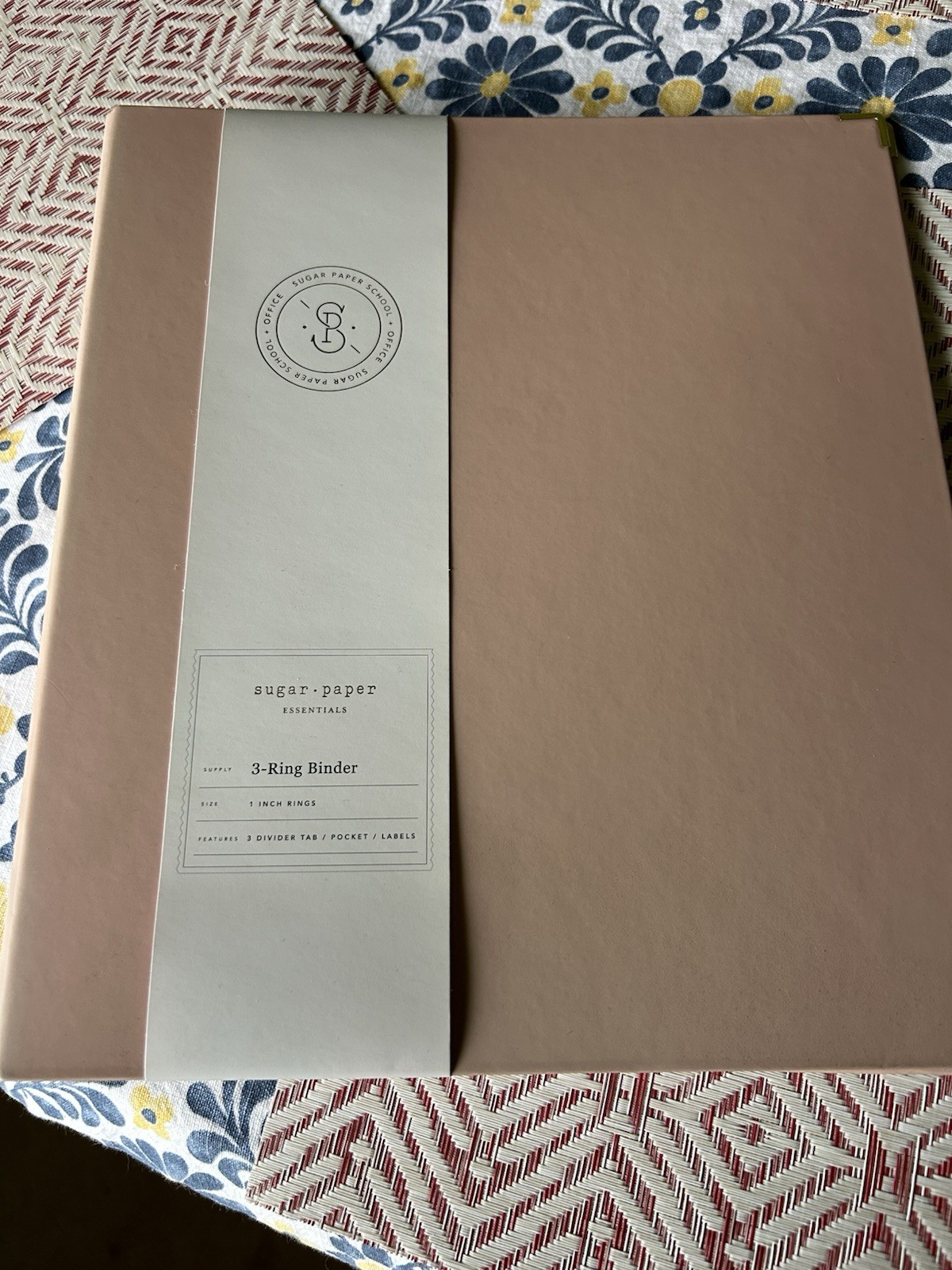 Sugar Paper 3-Ring Binder With Labels & Pockets