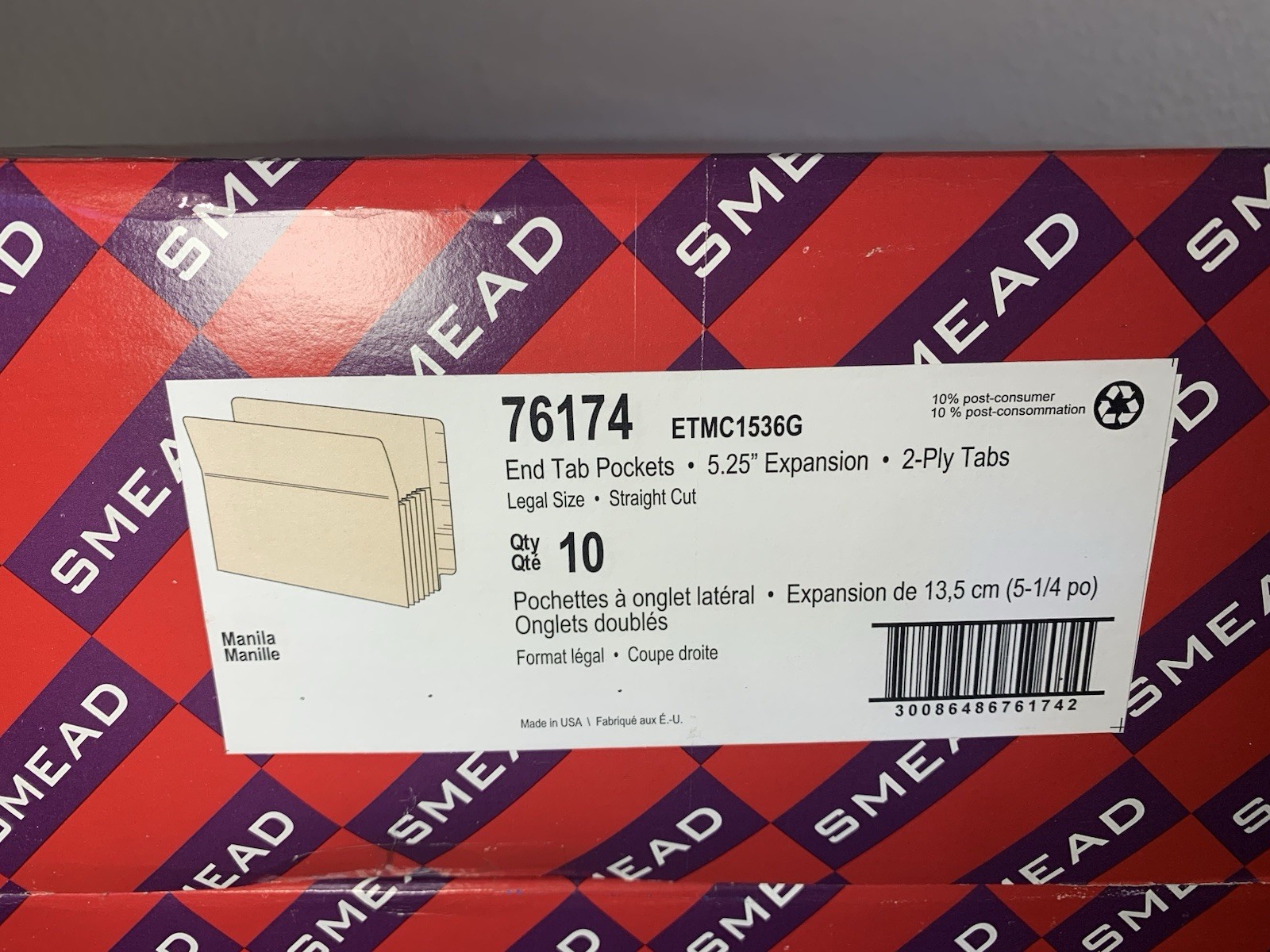 4 Boxes Of Brand New Smead End Tab File Pocket File Folders
