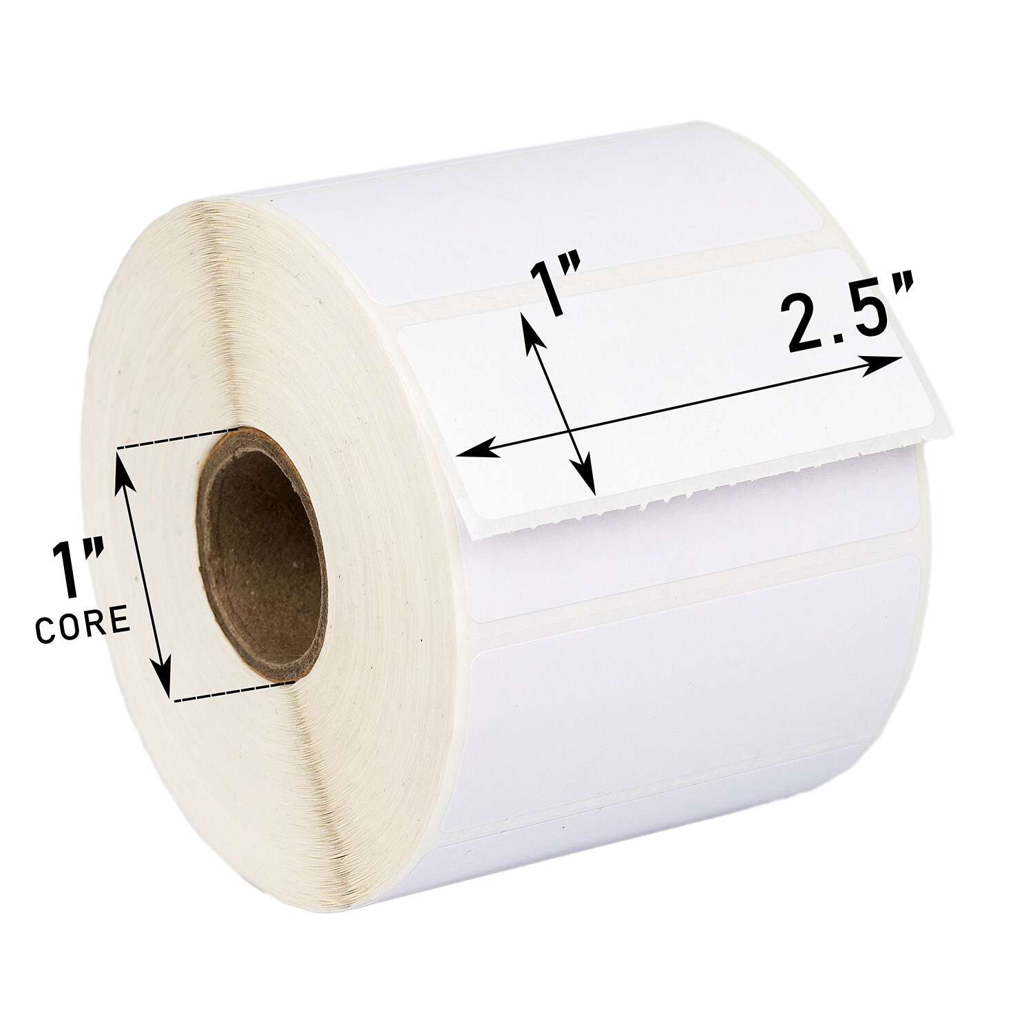 ZEBRA ELTRON 2.5×1 (2-1/2″ x 1″) Direct Thermal Labels – (25) Rolls of 1380