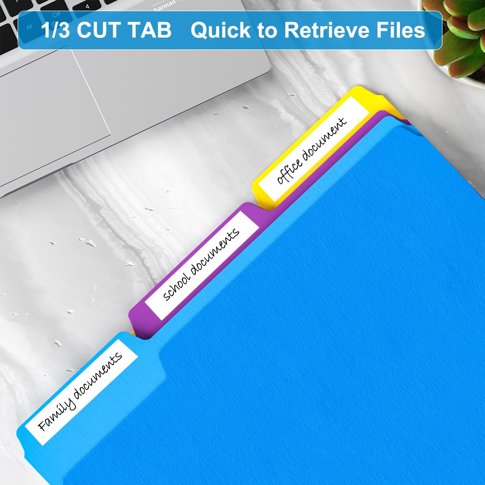 Manila File Folders Letter Size 8.5 x 11 in for Document Files 120 Pcs