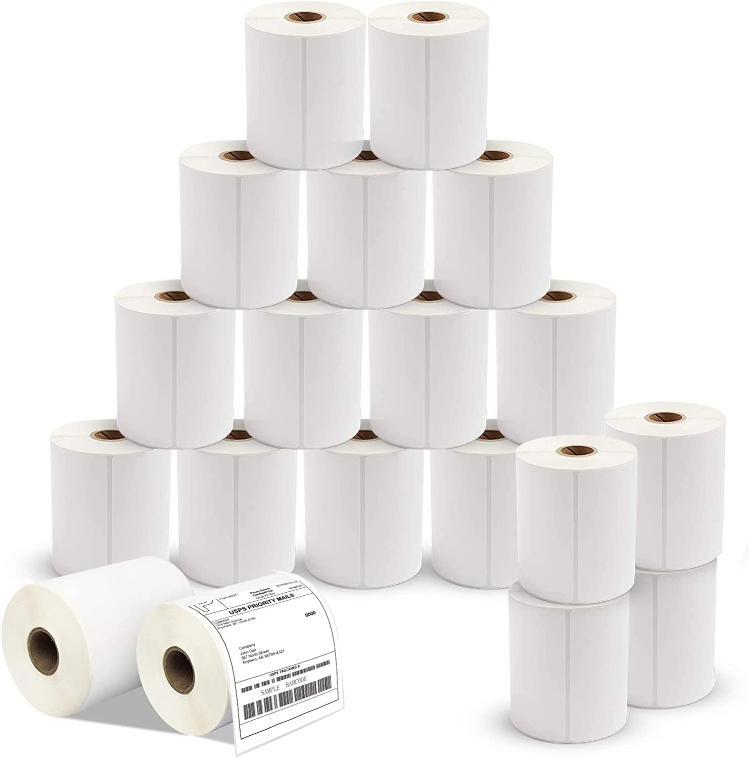 500-9000 Direct Thermal Shipping Labels Roll 4×6 Perforated for Zebra ZP450 2844
