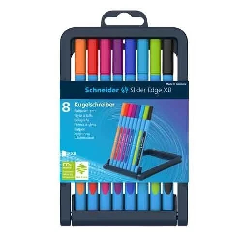 Schneider Slider Edge XB Triangle Pen 1.4mm Asst Colors 8/Pk