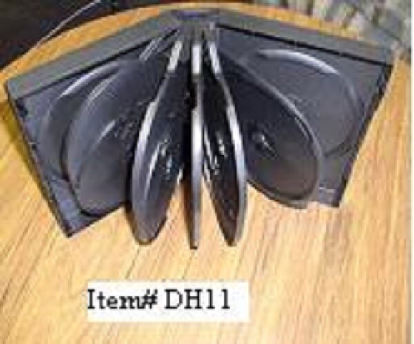 1 TOP QUALITY 1.5″ MULTI-11 ELEVEN DISC DVD CASES, BLACK, FREE SHIPPING, DH11