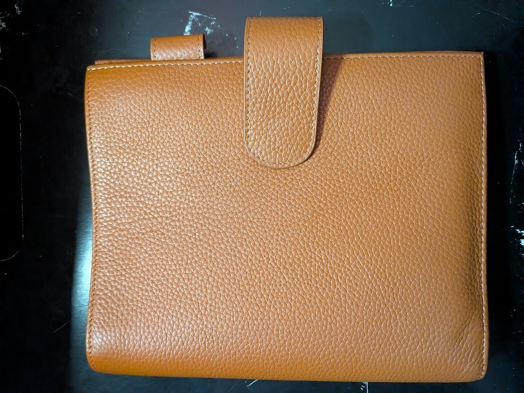 Moterm Burnt Orange Leather Cover for Happy Planner Mini with Pouch and Box