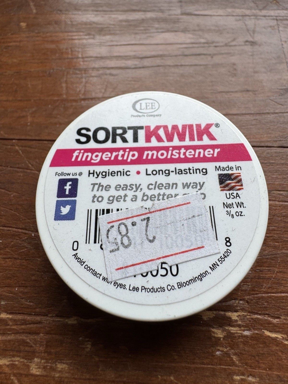 Sortkwik Fingertip Moistener, Odorless, 3/8 Oz, 3 Pack Lee Products Co. 11 Pcs