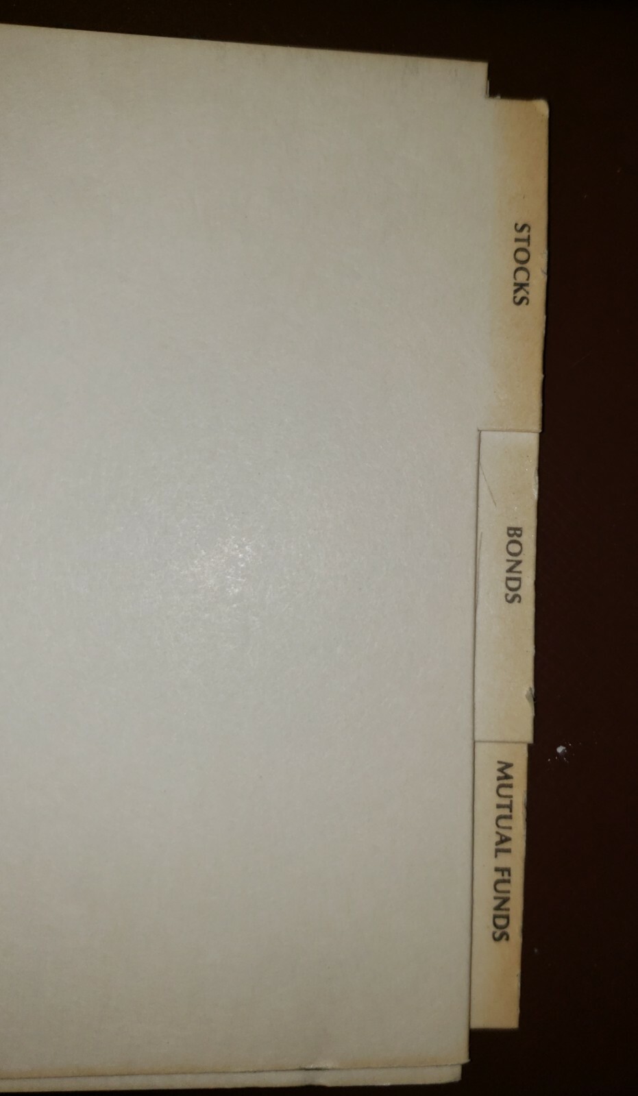 VINTAGE NOS Stocks & Bonds Record Book Binder with Dividers SEE DESCRIPTION
