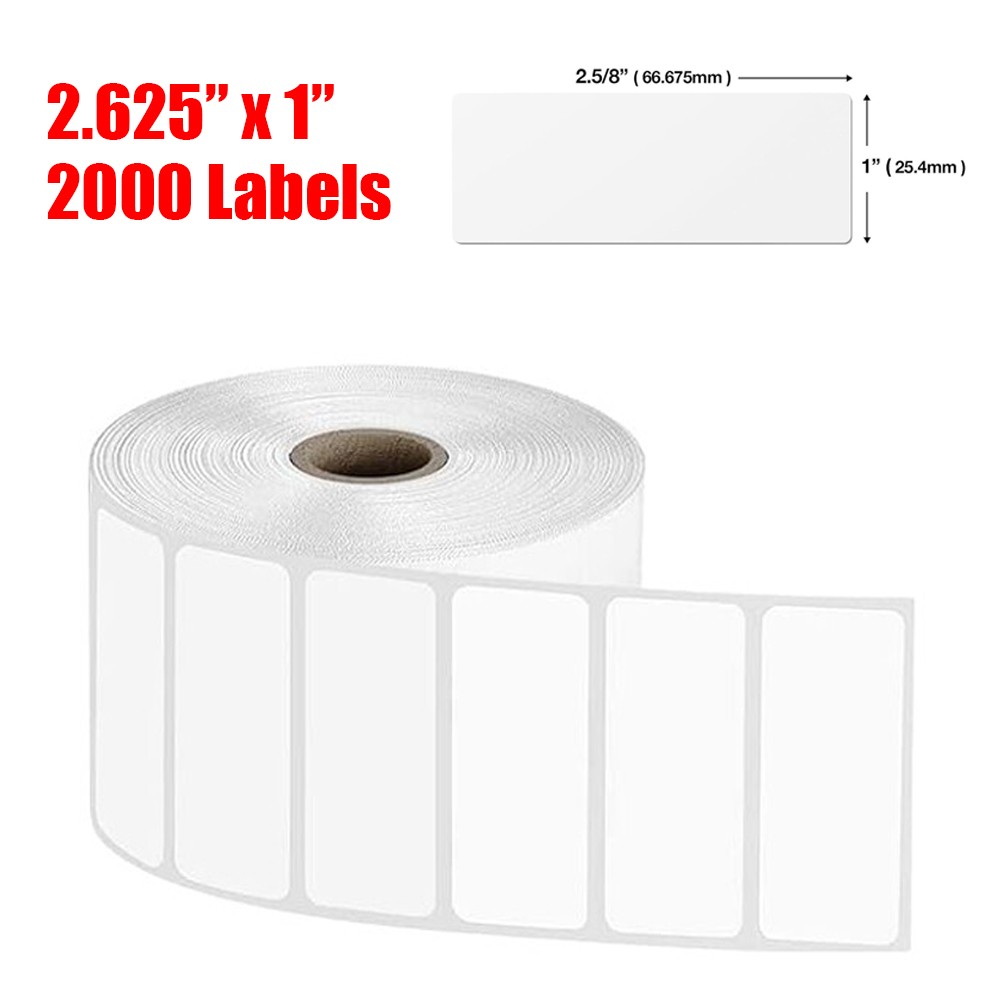 2000 Labels 1″ x 2 5/8″ Direct Thermal Shipping FBA UPC Labels for Rollo & Zebra