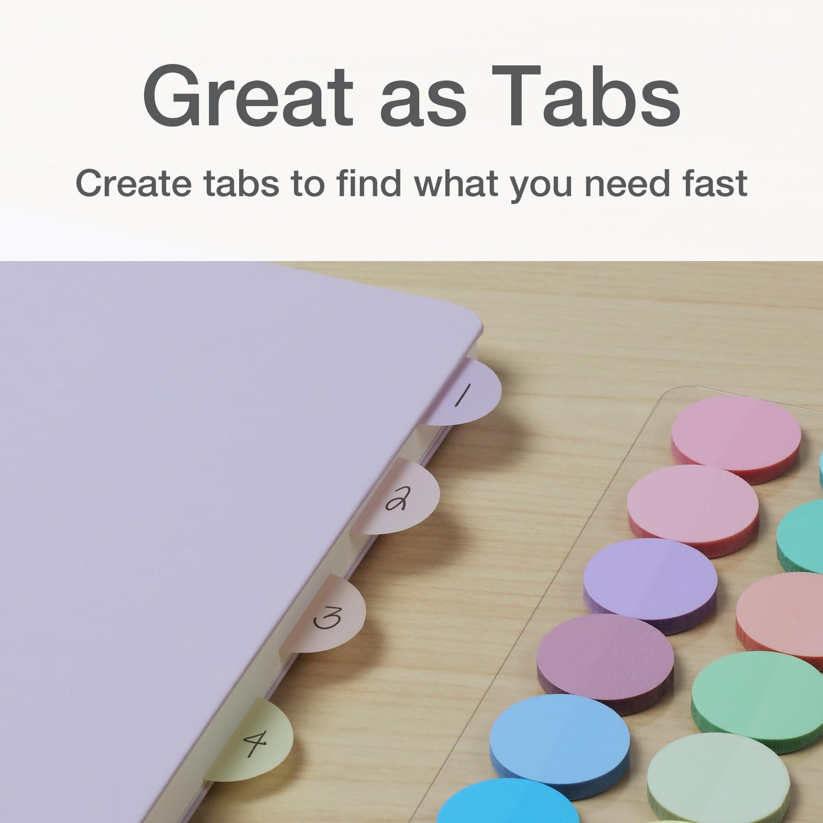 Transparent Sticky Notes, 12 Pads Per Pack, Circle Sticky Notes, Round Adhesi…