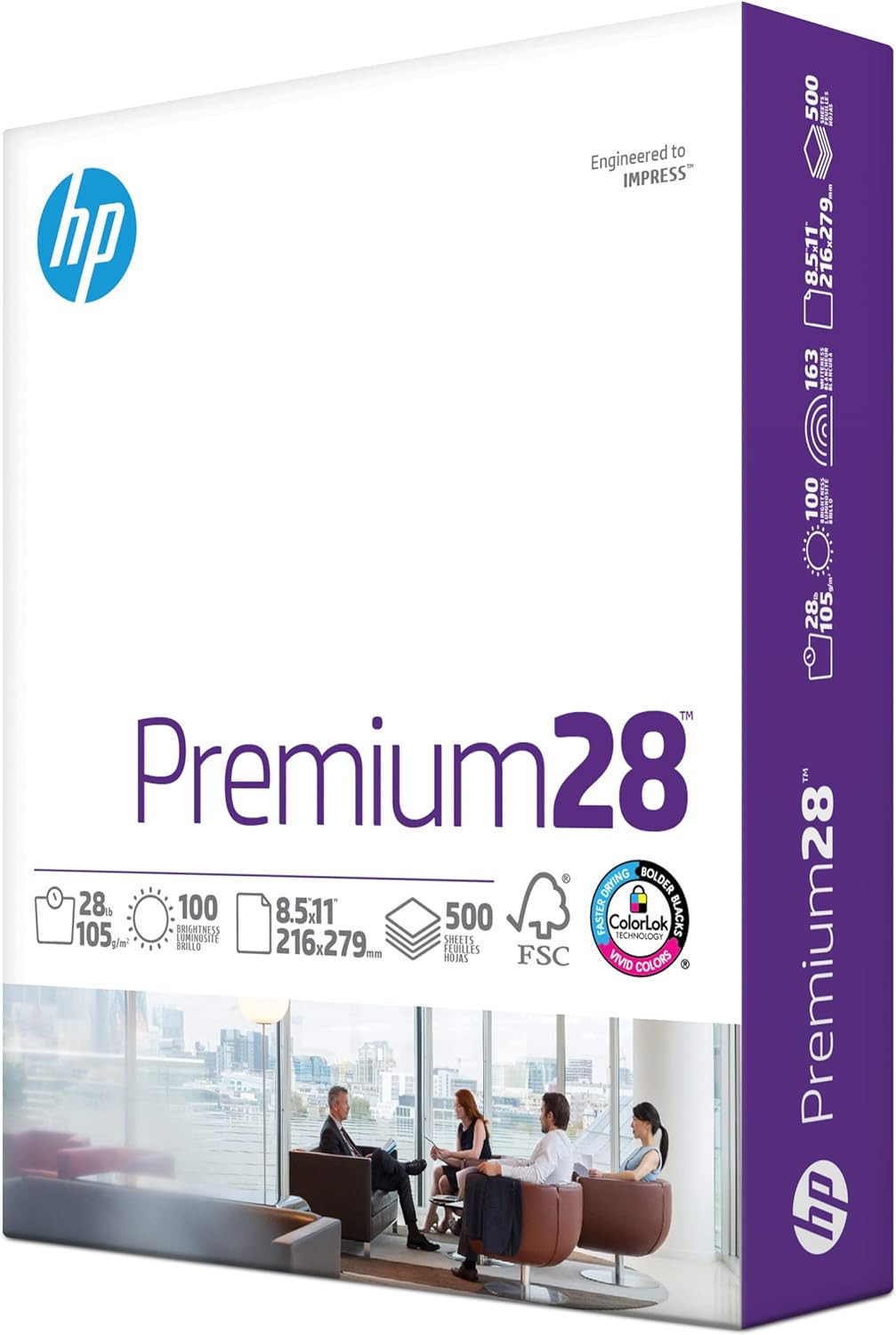 HP Printer Paper | 8.5 X 11 Paper | Premium 28 Lb | 1 Ream – 500 Sheets | 100…