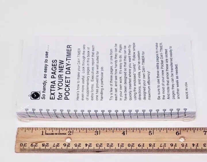 Day-Timer Assortment Extra Pages for Spiral Pocket Size Planner, See Description
