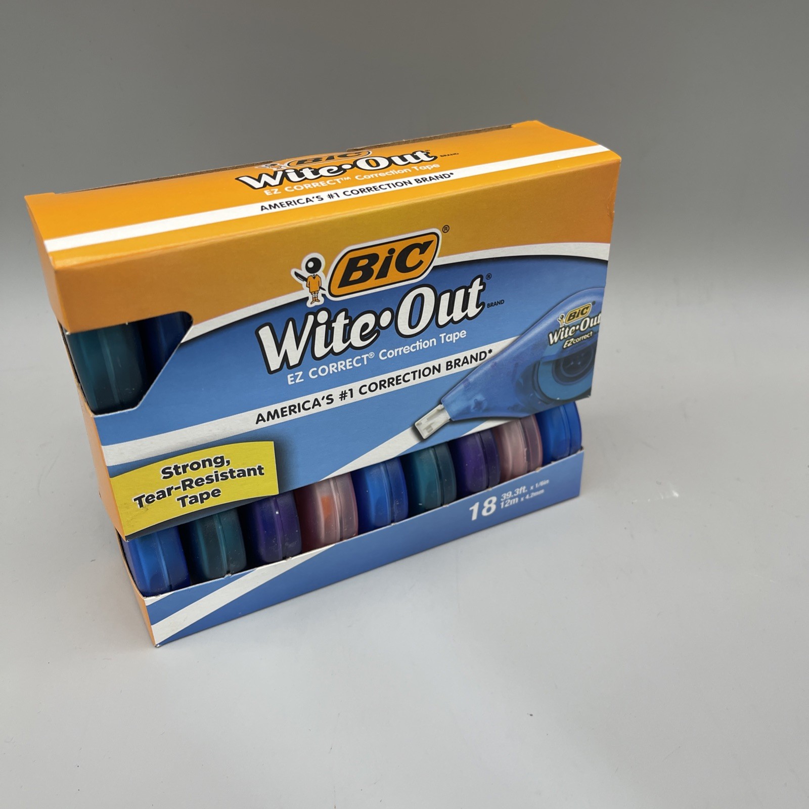 BIC Wite-Out Brand EZ Correct Correction Tape, 18-Count Pack New