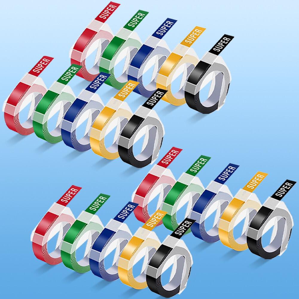 Label Replace for Dymo 3D 9mm Plastic Embossing Tape Xpress Label Maker 3/8″