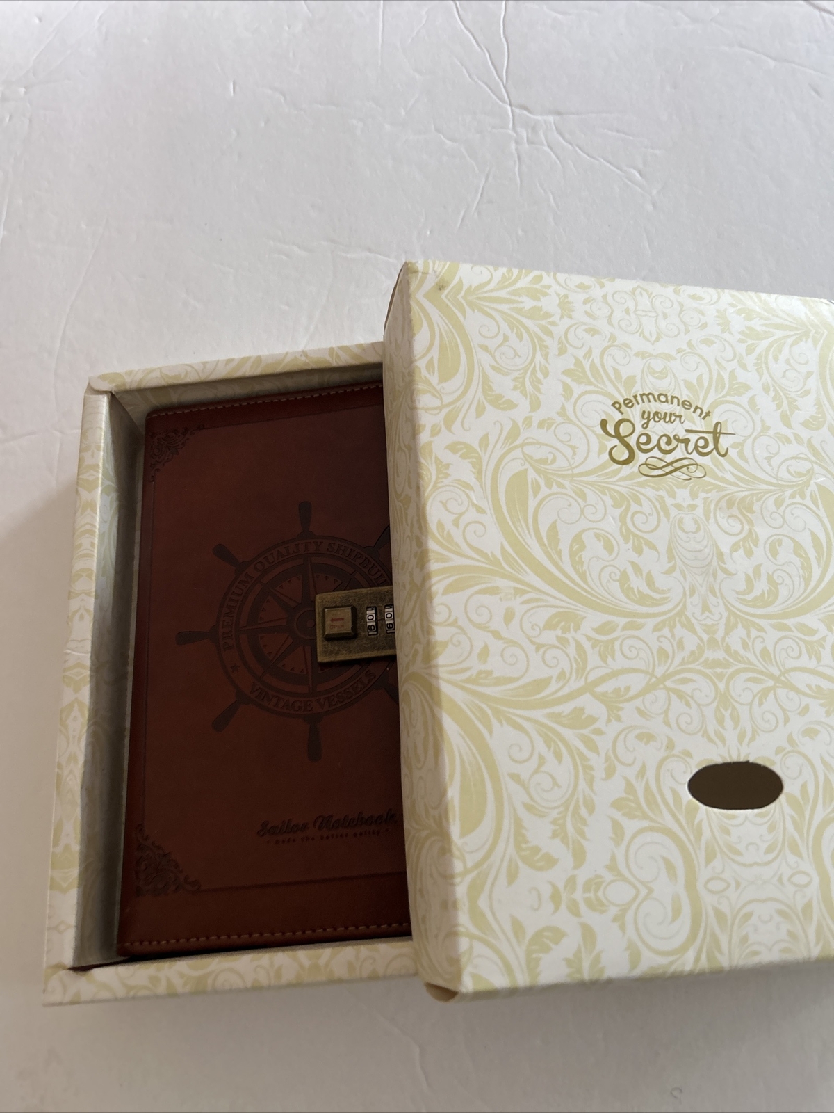 CAGIE Journal with Lock Unisex Vintage Sailor Notebook Reusable Faux Leather