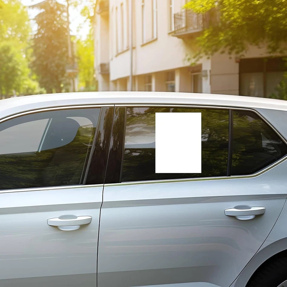 100 Pcs Outdoor Window Stickers for Car Dealers 8.5″ X 11″ Plain White Blank Pap