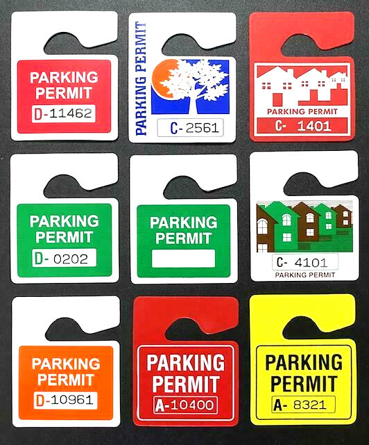 PARKING PERMIT REPLACEMENT MIRROR HANG TAG PASS PLASTIC PERMITS ⭐POPULAR STYLES⭐