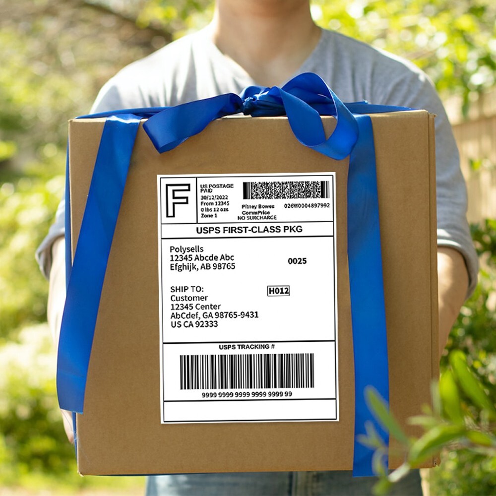 500 Shipping Labels Full Sheet 8.5×11 Self Adhesive POLYSELLS®