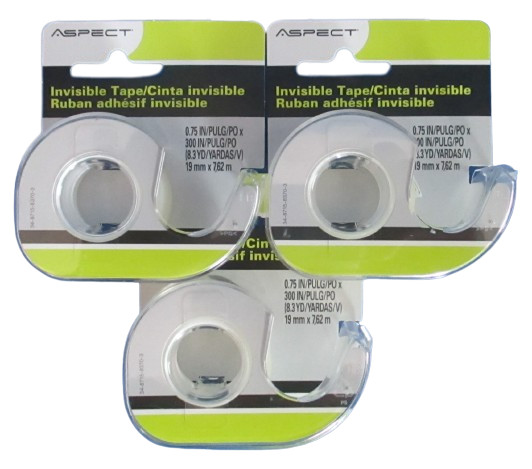3M Aspect Invisible Tape 0.75″x300″ (3/4″x8.3′) 19mmx7.62m in Dispenser 1618629