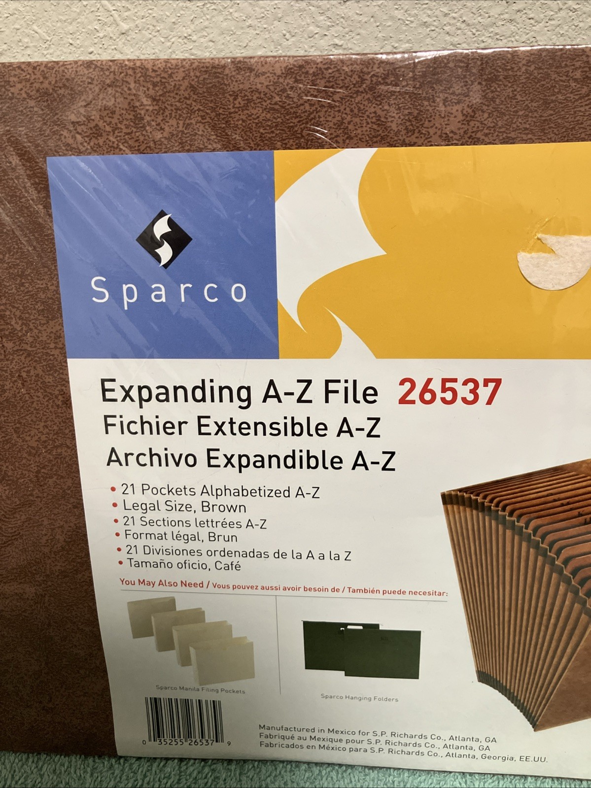 Sparco Expanding A – Z File 26537 . New .