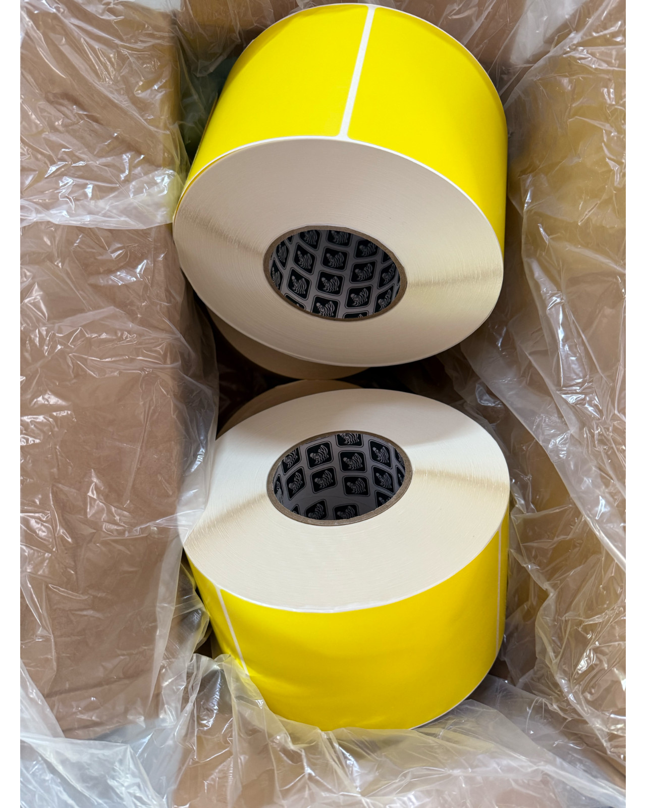 BOX OF (4) – ZEBRA 4×6 Yellow Thermal Transfer Labels Z-Perform 2000T 1000/Roll