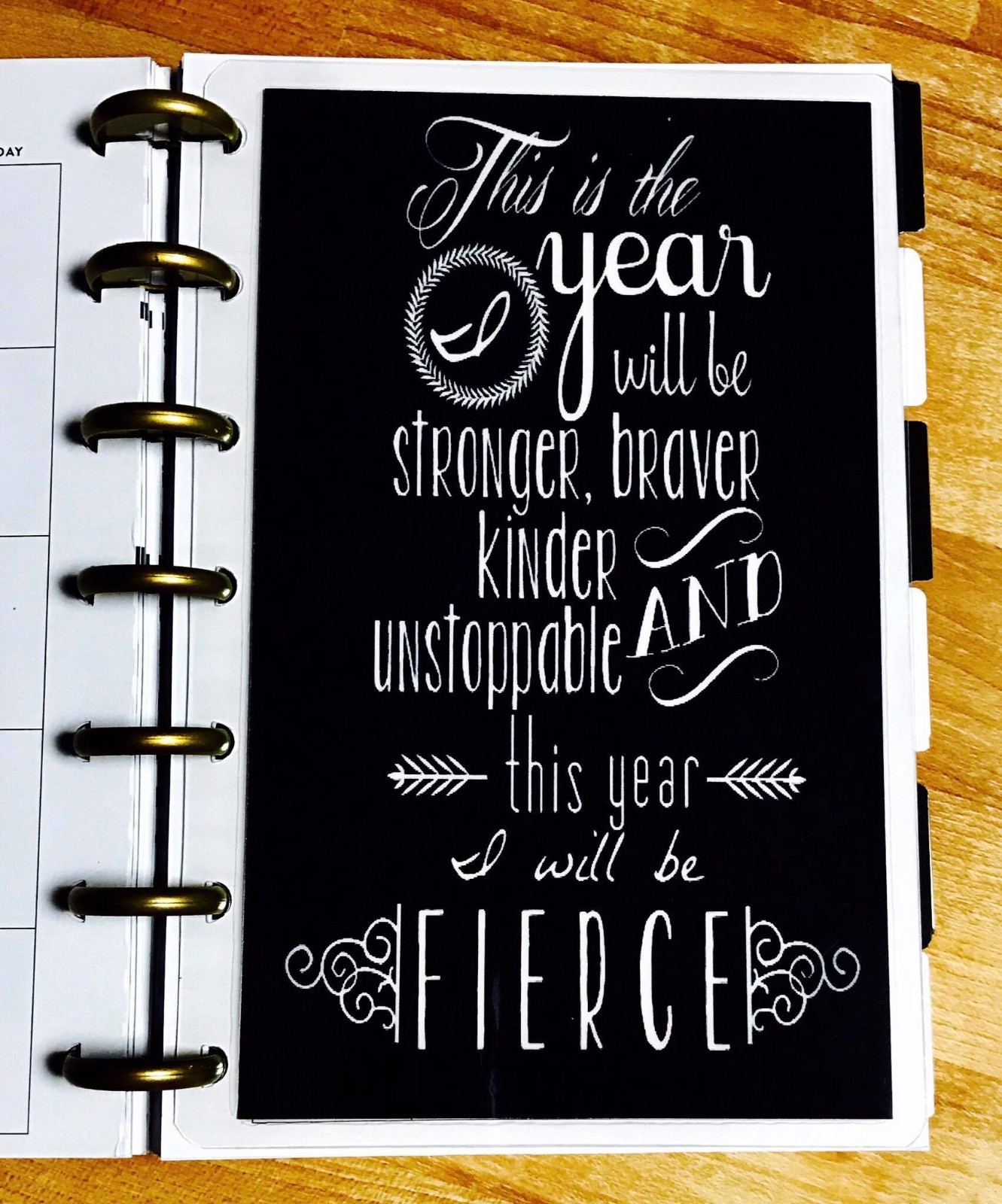 Fierce Two-Sided Dashboard for use with MINI Happy Planner