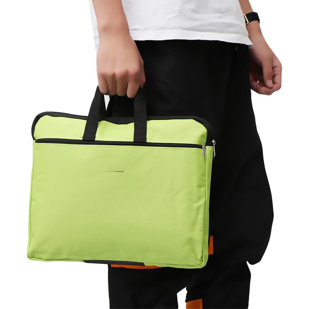 Portable A4 Document Bag Double Layer Books File Holder Handle Zipper Waterproof