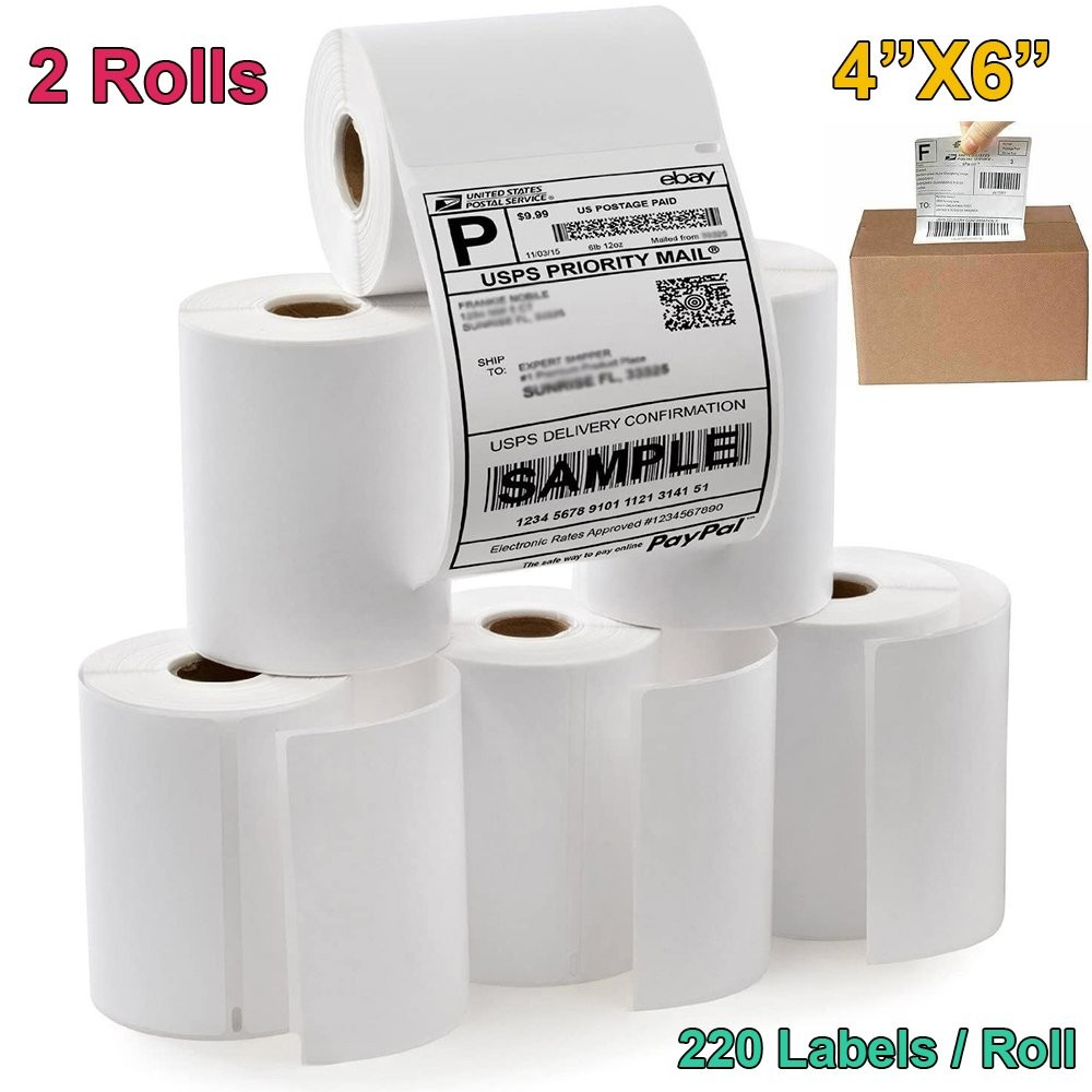 20-200 Rolls 1744907 Direct Thermal Shipping Label 4″x6″ for DYMO 4XL 220/Roll