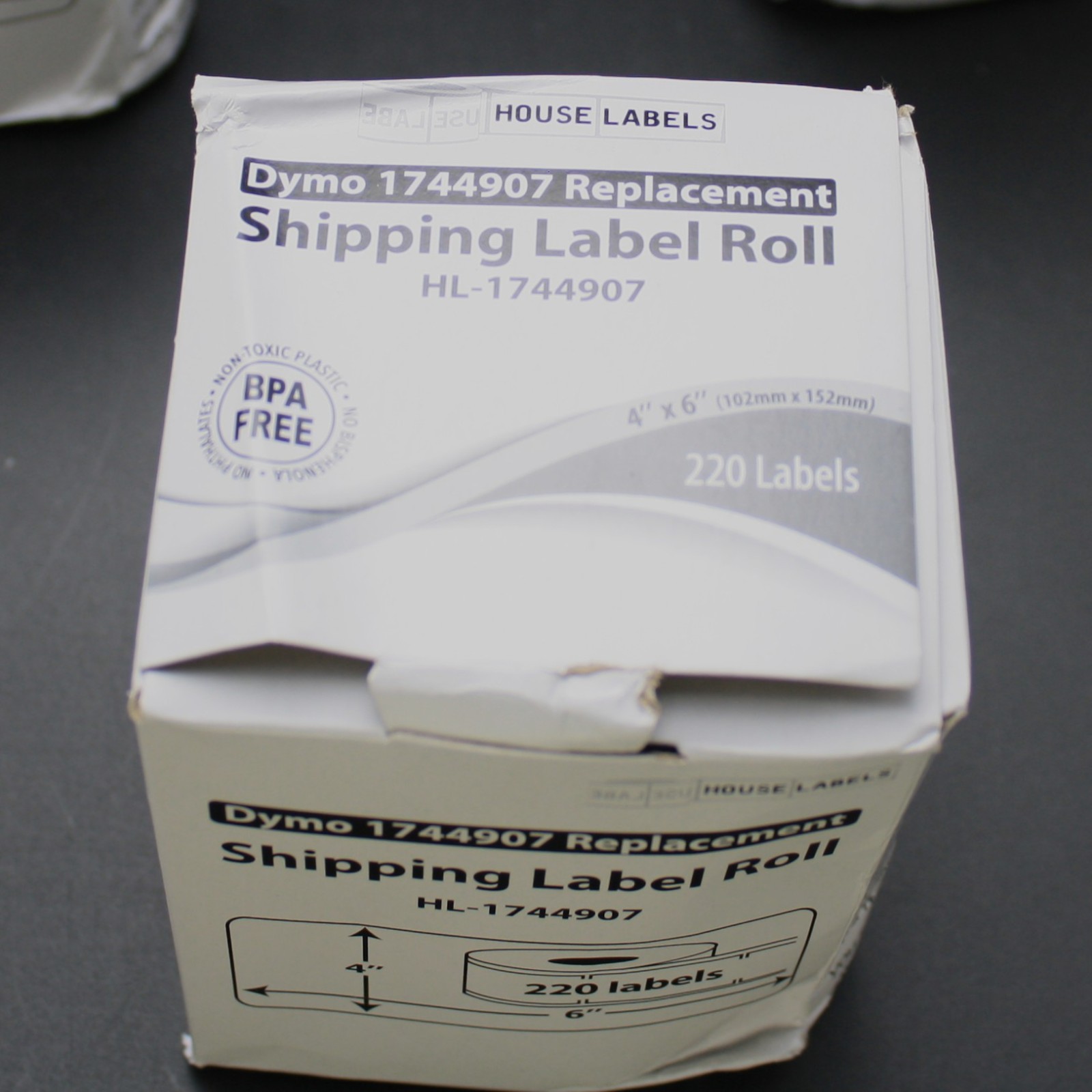 Direct Thermal Labels LW 1744907 for DYMO 4XL 4″x6″ – (3.5) Rolls of 220