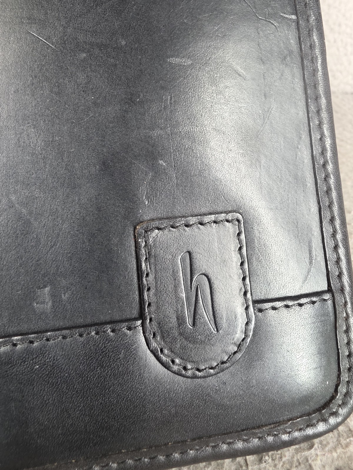 Hartmann Black Leather Portfolio Pad Folder Project Planner Notebook by Lombardo