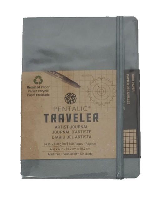 Pentalic Traveler Artist Journal Grid Paper 4” x 6” 160 Pages New Sealed