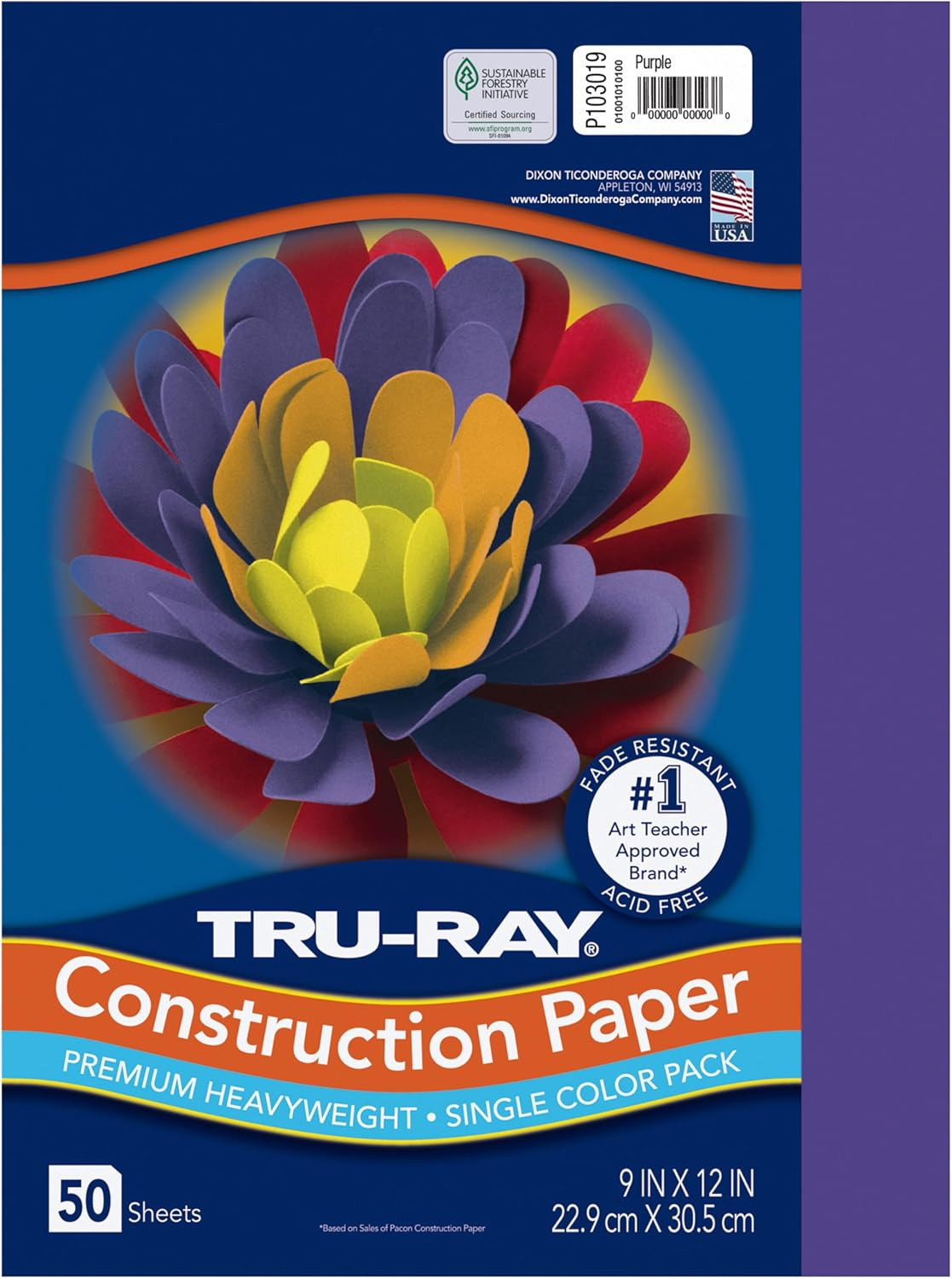 ® Construction Paper, 50% Recycled, 9″ x 12″, Purple, Pack Of 50