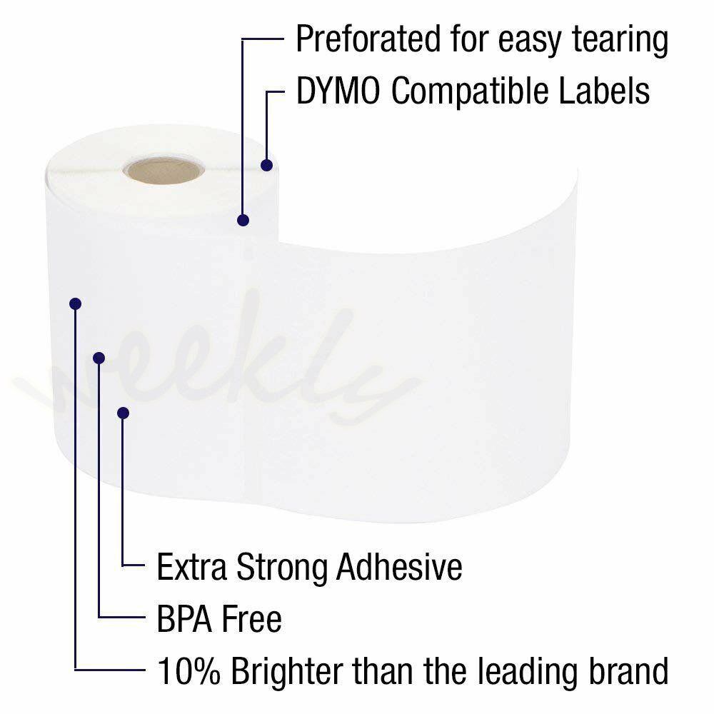 20 Roll Dymo 4XL LabelWriter Direct Thermal Shipping Labels 1744907 4×6 220/Roll