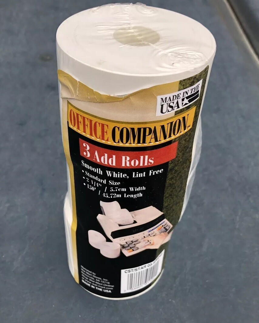 Adding Machine Cash Register Paper Rolls 6 Rolls Size 2 1/4″W – 150 ft