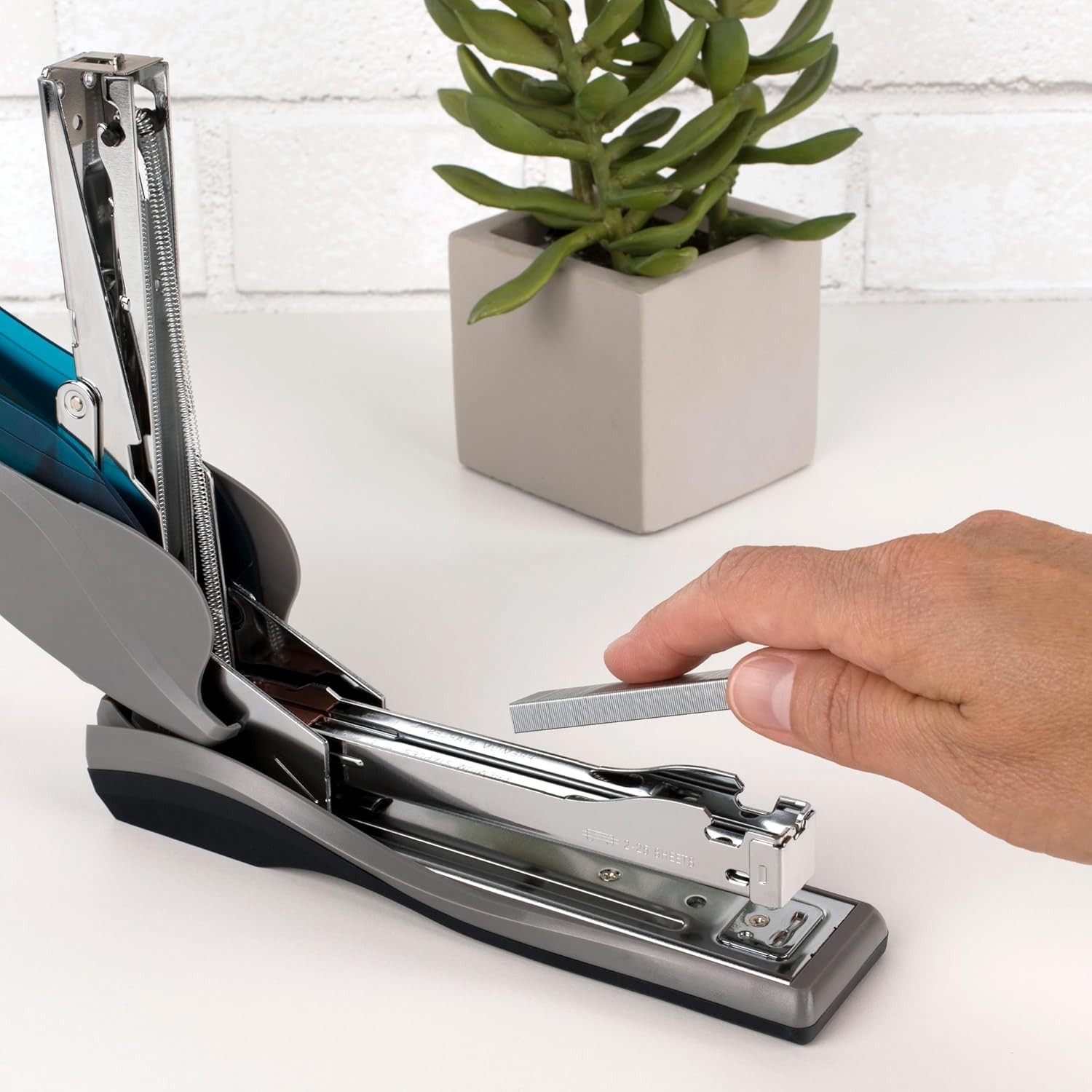 Stapler, 25 Sheet Capacity, Optima 25, Jam Free, Reduced Effort, Soft Grip, B…